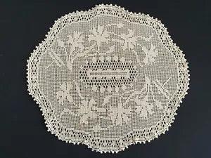 Mary Card Designed "CARNATION & DRAGONFLY" Oval Mat of Luncheon Set (1936)