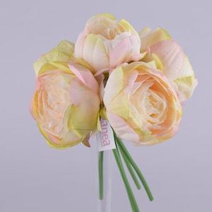 Cream Peonies 5 stems Bouquet, Artificial Ivory Peonies, Beige Peonies, Ivory beige wedding decor, Fabric Faux Champagne Pink Peonies