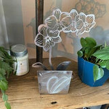 Orchid Flower Metal Art, Plant, Orchid Plant, potted plants, gift, unique, Valentine's Day, Gift for her, Live Orchid, Potted plant