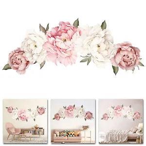 Peony Flower Wall Sticker Living Room Wall Paper Mural Decal Home Art Decor