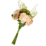 Set of 2 Poly Silk Pink Ranunculus 11" Floral Bundles
