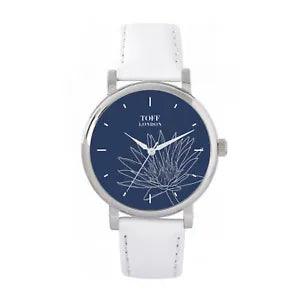 Toff London TLWS-17667 Ladies Grey Water Lilies Flower Watch