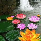 15 Pcs Pond Decor Water Lily Artificial Flowers Fake Fountain Accessories