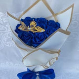 Customizable Ramo Buchon, Eternal Rose Bouquet, Handmade Fake Flowers Bouquet, Ever Lasting Flowers, Bridal Baby Boy Shower, Holiday Gifts