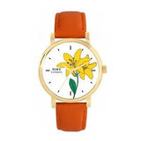 Toff London TLWS-52706 Ladies Yellow Lily Flower Watch