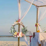 Spring Peony Wreaths Artificial Flower Wreath Handmade for Front Door Home