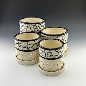 Orchid Pots with Pebble Design, Please contact seller for accurate shipping charges of mulitiple items, Orchid Pot with Holes