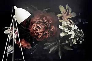 3D Vintage Peony Lily Flower Self-adhesive Removable Wallpaper Murals Wall 165