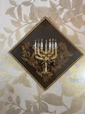 Vintage Israeli Minor Framed Dried Flower and Straw Arrangement