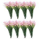 Artificial Flower Heads, Plastic Mini Peony Hydrangea Pink Faux Flowers 24Pcs