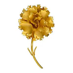 Signed  Giovanni Gold Plated Carnation Flower Pin Brooch 3 Inch Floral, Vintage