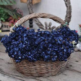 Navy blue One Bundle Artificial Silk rose Mini Ranunculus Artificial 6 Stems Silk Ranunculus Buds for wedding home decor