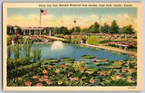 Topeka, Kansas - Doran Lily Pool Reinish Memorial Rose Garden - Vintage Postcard