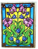 ALL NIGHT MEDIA, Inc Stained Glass Lilies Beautiful Large Rubber Stamp 1995