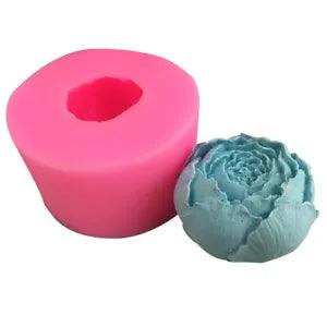 New Flower Peony Flower Silicone Mold Chocolate Flip Sugar DIY Soap Mould A&  BA