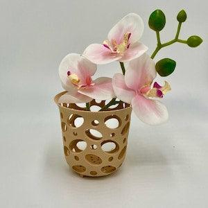 Unique Orchid Pot Planter For Orchids and Flowers 3D Printed, Geometric, Abstract, unique, Gift, holiday, Cute, Birthday, Plants