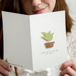 Plant Lady Is The New Cat Lady Greeting Card! Plant Greeting Card For Her. The 4" x 6" Card Made from 140 lbs Watercolor paper.