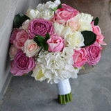Fuchsia Bridal Bouquet, Cabbage Hot Pink Roses, Peonies, Rustic Wedding Bouquets, Fuax Flowers, Bridal Bouquet Boutonnieres