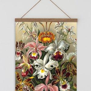 Vintage Orchids art print. Orchid wall art. Vintage flower painting. Bohemian art print. Vintage floral wall art. Vintage floral. Boho decor