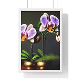 Orchid Blooms Premium Framed Vertical Poster