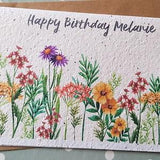 Personalised Plantable Birthday card, Wildflower Seed card, wild flower seed card, eco friendly, seed paper card, bee friendly