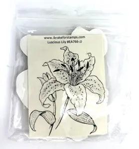 I Brake for Stamps LUSCIOUS LILY EA776-JJ Flowers Floral Lilies Bloom Cling NEW