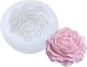 Silicone Mold Peony Flower Shape 3D DIY Fondant Candle Soap Mould Cake Decor
