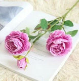 3 Head Artificial Rose Synthetic Flower For Valentine Wedding Bouquet Decor NEW