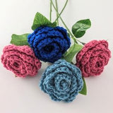 Crochet Roses Bouquet - Pinks and Blues