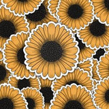 Sunflower Sticker | Fall Flower Cute Vinyl Die Cut Decal for Laptop, Planner, Water Bottle