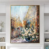 Bouquet of Roses on the Window Painting on Canvas Large Still Life Flowers Oil Painting Original Rose Art Roses Bouquet in Vase Painting