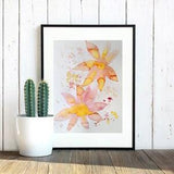 Watercolor painting of flowers, sunflowers, daisies, watercolor wall art, home decor, original poster art, flower gift, birthday gift
