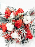 Preserved Rose Natural Eucalyptus Leaves Bouquet Real Dried Flowers Home Decors