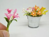 1 pc Miniature Lily Flower Clay Dollhouse Handmade Decoration 1:12 Scale