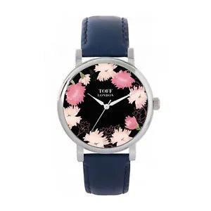Toff London TLWS-37086 Ladies Pink Carnations Flower Watch