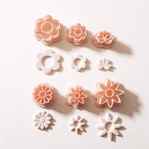 Polymer Clay Cutters - Flower Clay Cutters, Daisy, Lotus, Floral Hoop