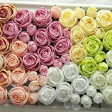 Princess Big Rose Head Flower Head Artificial Rose, Artificial Silk Flower DIY Wedding Bouquets Centerpieces, Flower Wall Pannel,Multicolor