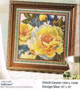 PEONY TAPESTRY  CROSS STITCH PATTERN ONLY  - YD  REA
