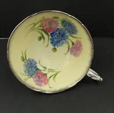 Paragon by appointment TEACUP HM The Queen/HM Queen Mary  yellow w/carnations