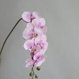 35" Fake Orchids in Lilac Pink, Artificial Phalaenopsis Orchids Stem, DIY Office/Wedding/Home/Holiday/Kitchen Decorations, Mum Gifts for Her