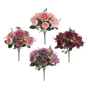 Artificial Peony Flowers Bridal Flower Bouquet Table Centerpiece Greenery Floral
