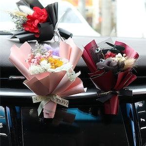 Handmade Dried Flower Bouquet Car Air Vent Clip,Car Accessories,Car Air Freshener,Creative Car Vent Bouquet Perfume Diffuser,Car Ornament