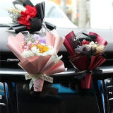 Handmade Dried Flower Bouquet Car Air Vent Clip,Car Accessories,Car Air Freshener,Creative Car Vent Bouquet Perfume Diffuser,Car Ornament