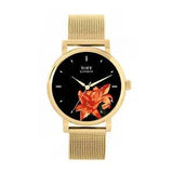 Toff London TLWS-16886 Ladies Orange Lilies Flower Watch