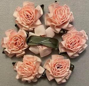 PINK RIBBON CARNATION FLOWERS - Lot of 30 - Approx. 1 ?" -  #87