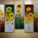 Sunflower Painting, Oversized Abstract Painting, Large Floral Art, Impasto Painting, Textured Sunflowers Painting, Large Artwork by Nata S.