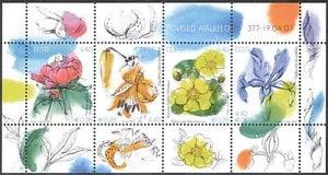 Estonia 2007 Rose/Peony/Iris/Lily/Flowers/Plants/Nature 4v m/s (n17434)