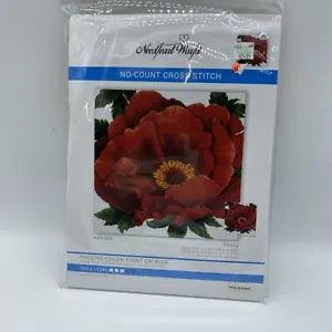 Needleart World- Peony-14 Count, Color Print on Aida, No Count Cross Stitch,