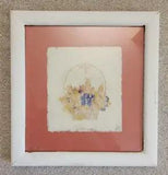 Pressed Wildflowers Vintage Framed Art Signed 1999 11''