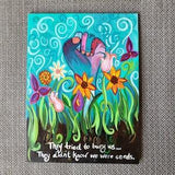 Inspirational quote, quote painting, floral art, power quote art, flower power, garden painting, inspirational sayings art, wall art quote,